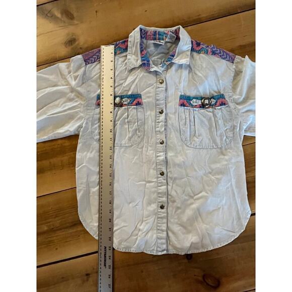 Vintage Country Nuovo Button Down Shirt. Tribal/Aztec/Western. Button. Medium - Picture 8 of 9